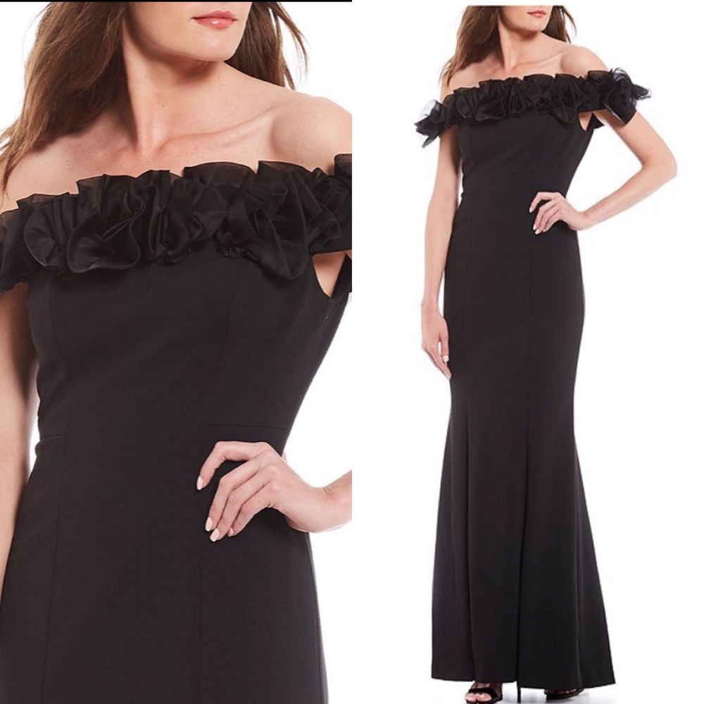Aidan Mattox off shoulder mermaid long gown - Picture 3 of 5